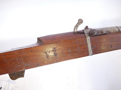 Lot 24 - Unusually large Indian matchlock rampart gun,...