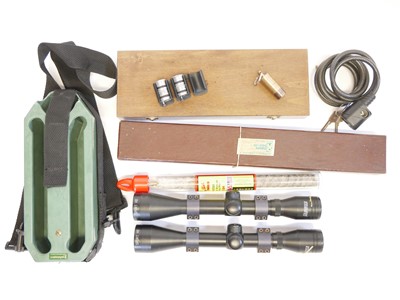 Lot 457 - Collection of shooting related items, to...