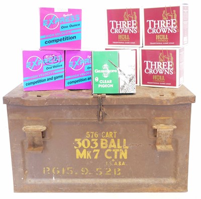 Lot 624 - 12 bore shotgun ammunition, 263 cartridges,...