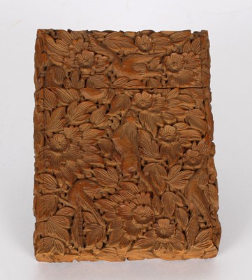 Lot 62 - A 19th Century Indian Carved Sandalwood Card Case