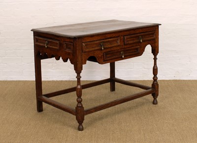 Lot 256 - An Unusual 18th Century and Later Oak Side Table