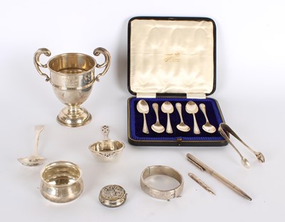 Lot 12 - A Group of Variously Hallmarked Silver