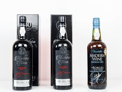 Lot 121 - 3 bottles Mixed Lot HM Borges Fine Madeira
