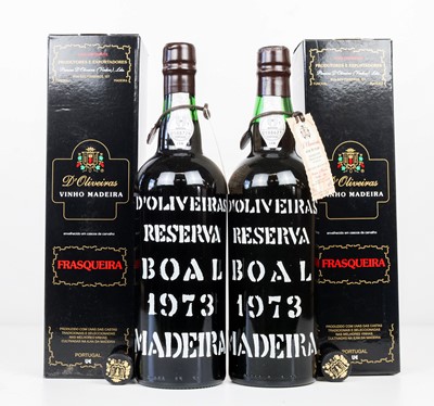 Lot 139 - 2 bottles d’Oliveiras Reserva Frasqueira Vintage 1973 Boal
