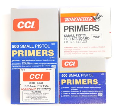 Lot Small Pistol primers, to include 1310 CCI...