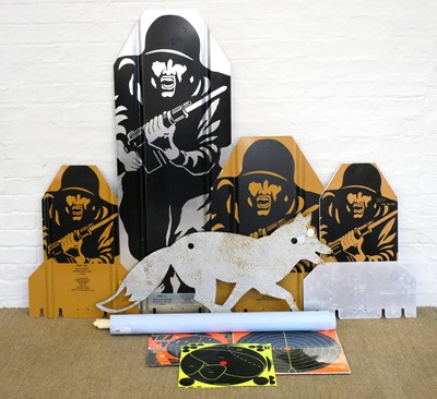 Lot Collection of targets, to include a life size...