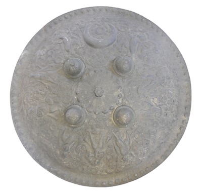 Lot Dhal shield, with embossed with a crescent and...