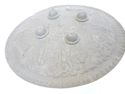 Lot Dhal shield, with embossed with a crescent and...