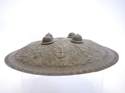Lot Dhal shield, with embossed with a crescent and...