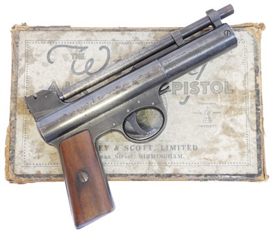 Lot Boxed Webley MkI .177 air pistol, serial...