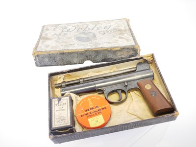 Lot Boxed Webley MkI .177 air pistol, serial...