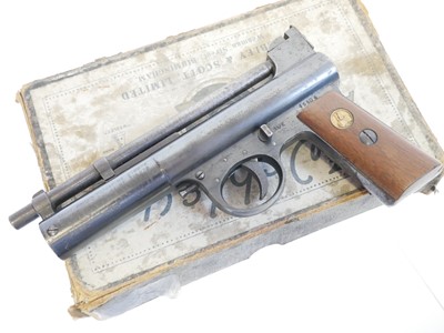 Lot Boxed Webley MkI .177 air pistol, serial...