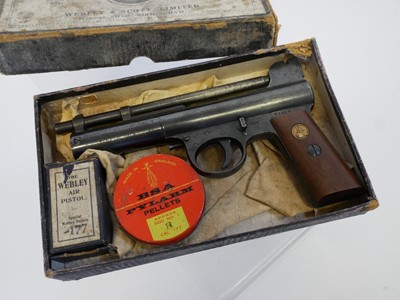 Lot Boxed Webley MkI .177 air pistol, serial...