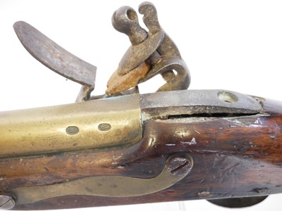 Lot Flintlock blunderbuss, 16inch brass barrel...