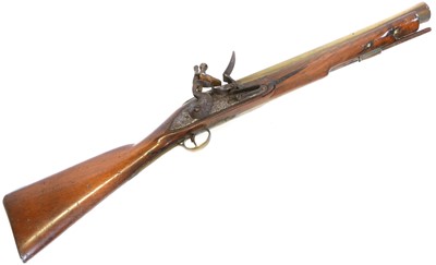 Lot Flintlock blunderbuss, 16inch brass barrel...