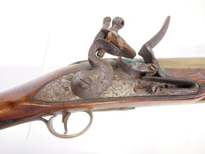 Lot Flintlock blunderbuss, 16inch brass barrel...