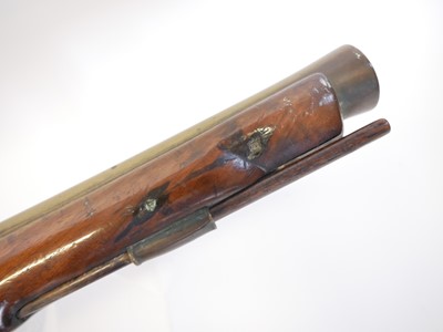 Lot Flintlock blunderbuss, 16inch brass barrel...