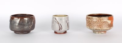 Lot Two Studio Pottery Stoneware Chawans & a Yunomi