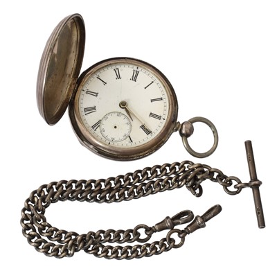 Lot A Victorian silver hunter pocket watch