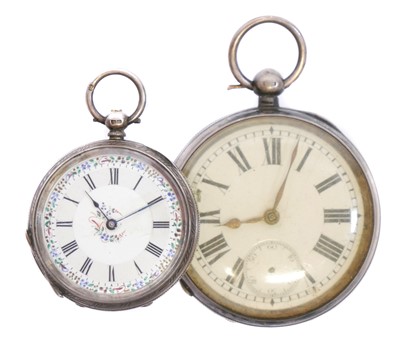 Lot 176 - Two silver pocket watches