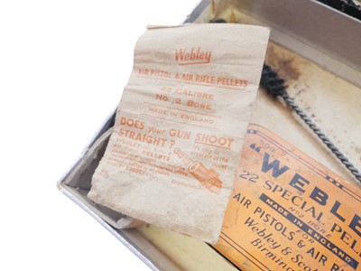 Lot Boxed Webley Senior .22 air pistol, cylinder...