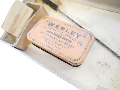 Lot Boxed Webley Senior .22 air pistol, cylinder...
