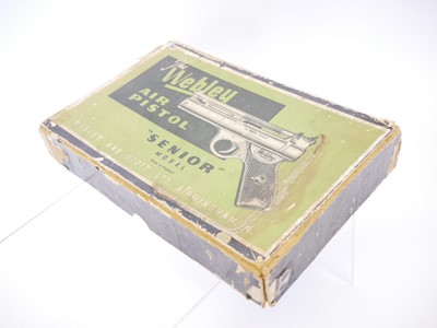 Lot Boxed Webley Senior .22 air pistol, cylinder...