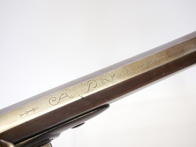 Lot French duelling pistol by Coulaux, 10inch...