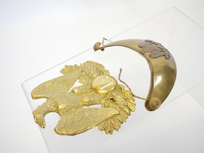 Lot French Second Empire brass eagle 19 shako...