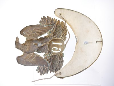 Lot French Second Empire brass eagle 19 shako...
