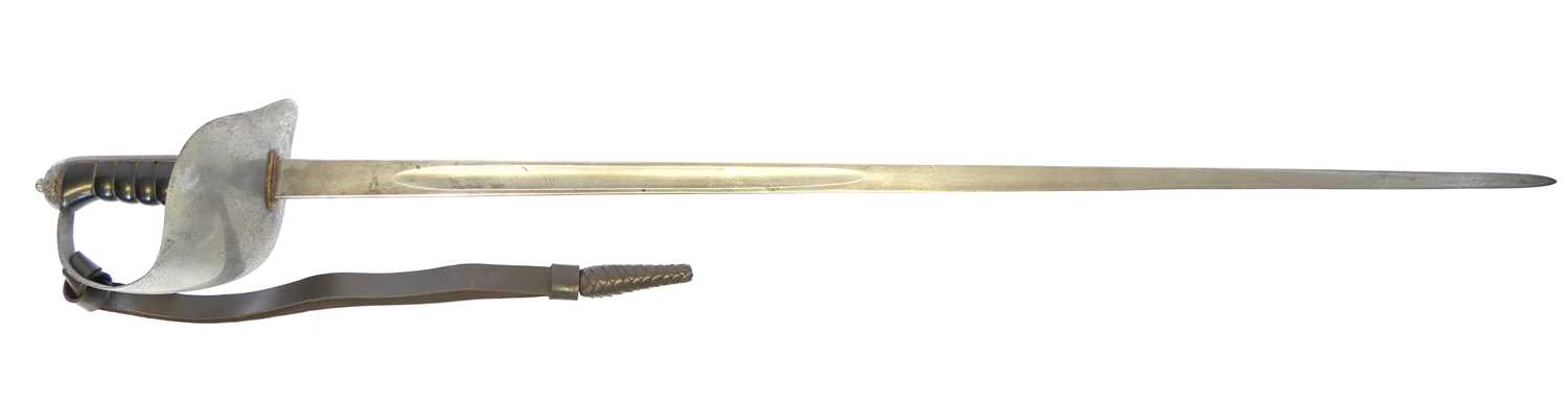 Lot City of London Yeomanry sword, 34inch fullered...