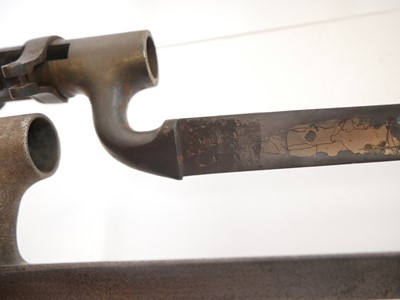 Lot Three socket bayonets, for a Brown Bess,...