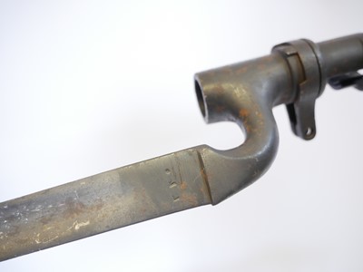 Lot Three socket bayonets, for a Brown Bess,...