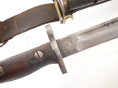 Lot Lee Enfield SMLE P.1907 bayonet, the ricasso...