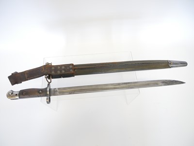 Lot Lee Enfield SMLE P.1907 bayonet, the ricasso...