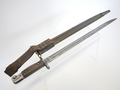 Lot Lee Enfield SMLE P.1907 bayonet, the ricasso...