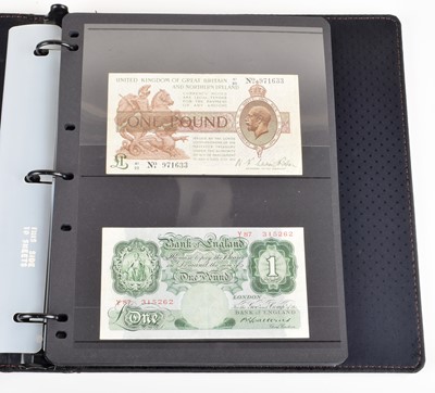 Lot 68 - An album containing a good selection of Bank of England banknotes
