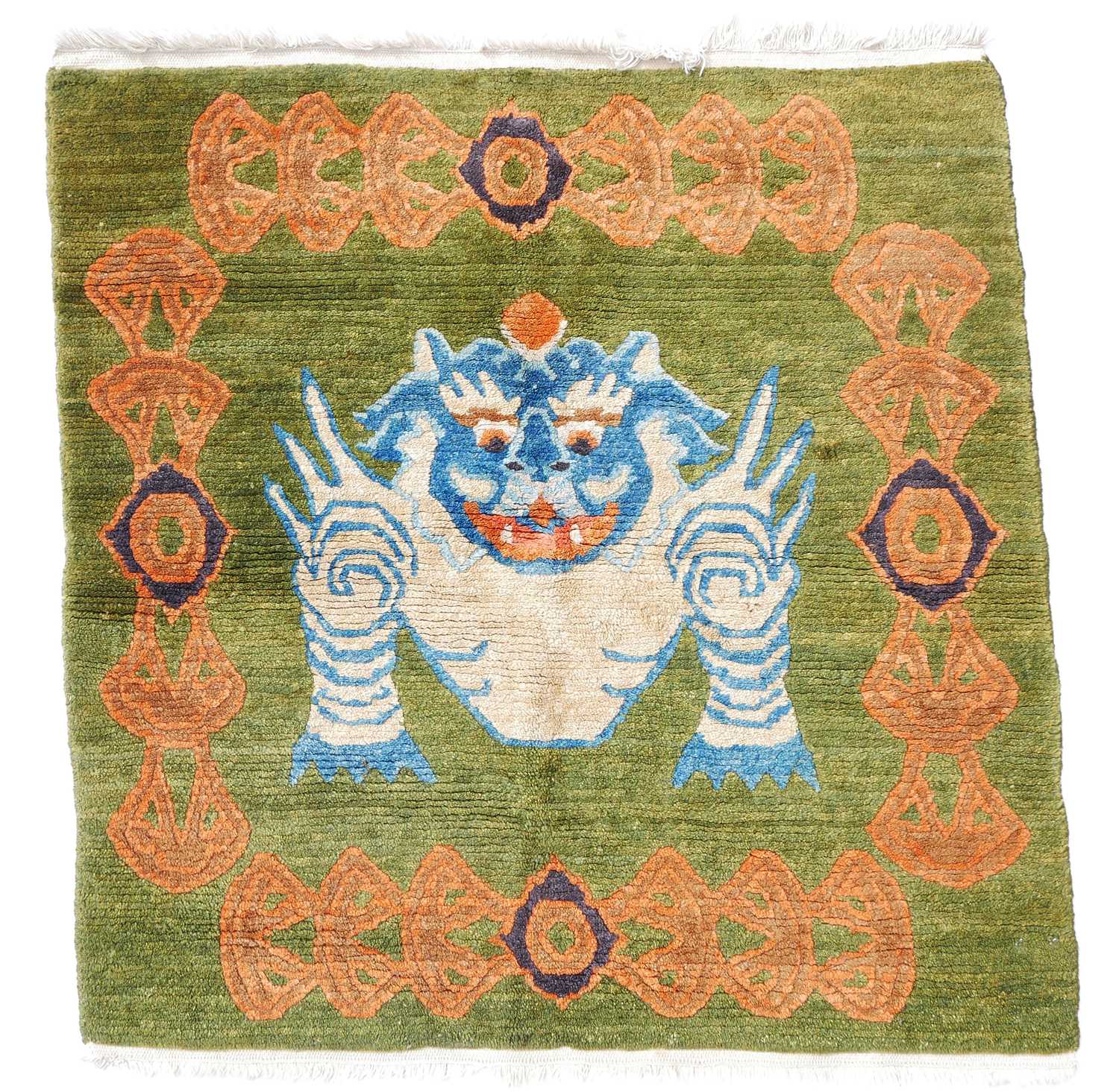 Lot 210 - A Small Tibetan Tantric-Type Rug