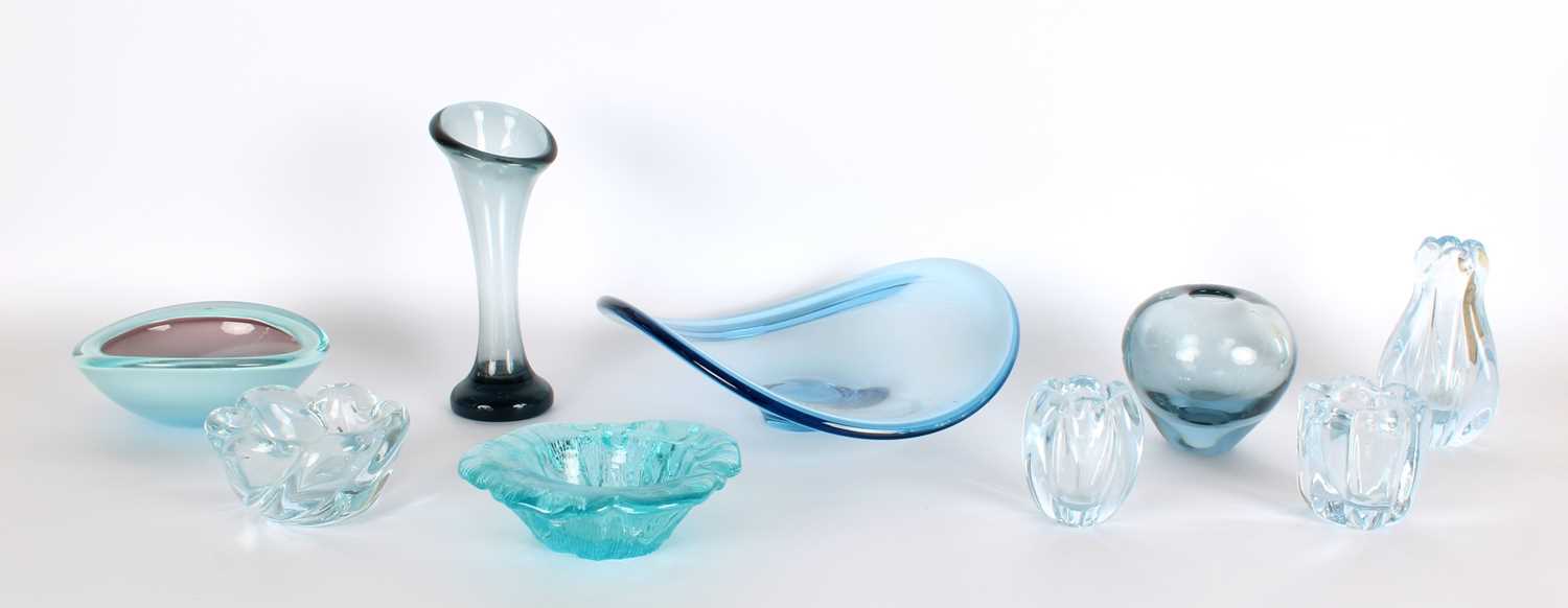 Lot Group of Scandinavian Mid-Century Art Glass