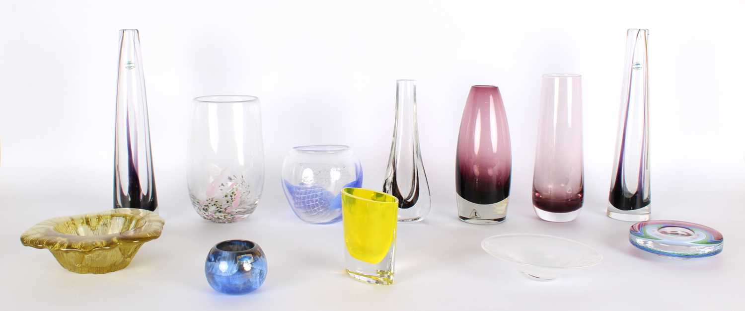 Lot Group of Scandinavian Mid-Century Art Glass