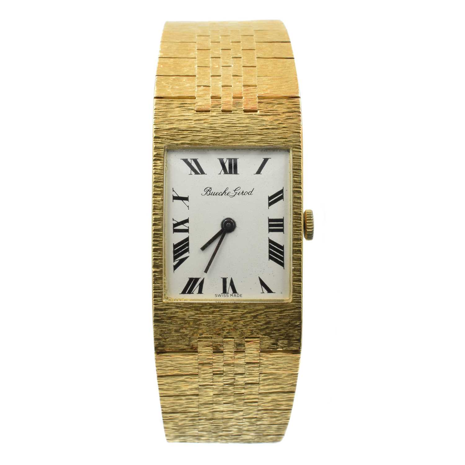 Lot A Bueche Girod 18ct gold watch and bracelet