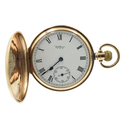 Lot 134 - A 9ct Gold Full Hunter Waltham Pocket Watch