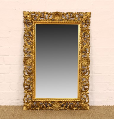 Lot 237 - A Decorative Rococo Style Gilt Wall Mirror
