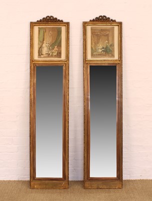 Lot 206 - A Pair of 19th Century Giltwood and Gesso Wall Mirrors
