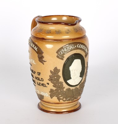 Lot 87 - A Victorian Salt Glazed Stoneware "General Gordon" Jug by Doulton Lambeth