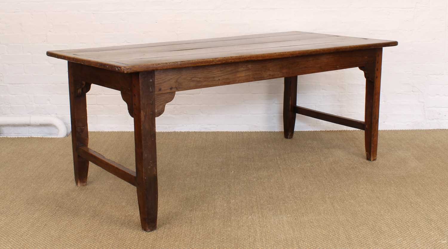 Lot 244 - A Late 18th/Early 19th Century Provincial Oak Farmhouse Table
