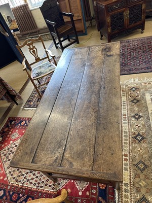 Lot 244 - A Late 18th/Early 19th Century Provincial Oak Farmhouse Table