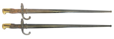 Lot Two Gras Rifle M.1873 rifle bayonets and...