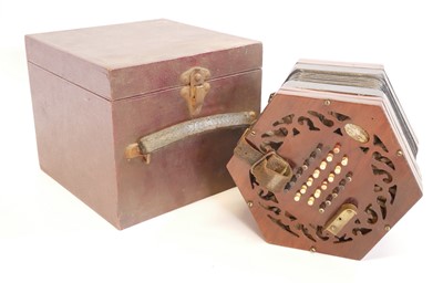 Lot 305 - A 48 Key Concertina by Lachenal & Co.