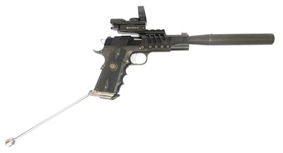 Lot Ivor Johnson .22lr 1911 long barrel pistol,...